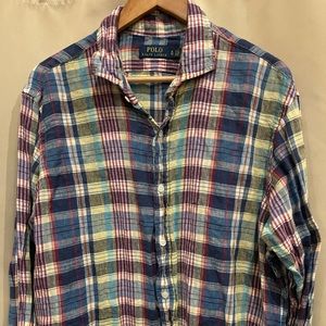 polo Ralph Lauren men’s L/S Xl/TG Stripes colorful shirt